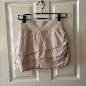 JoyLab Cream Tiered Mini Skirt